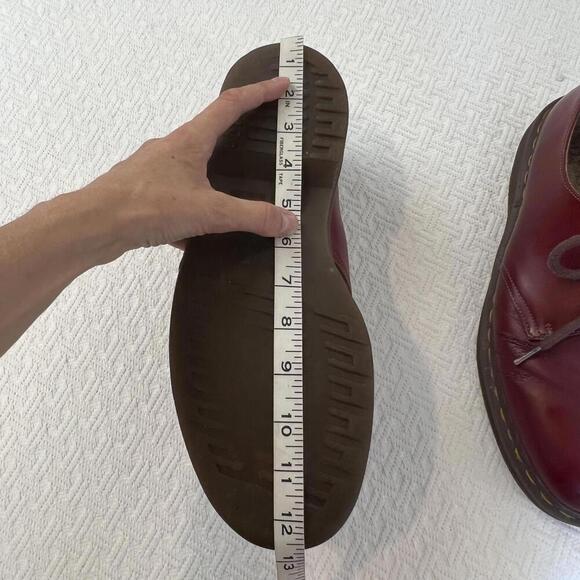 Vintage 1990’s Doc Martens Made In England Oxblood Oxford Shoes Men's 11 Red 6 H - Picture 12 of 14